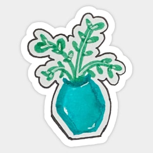 Cute Vase of Greens Sticker